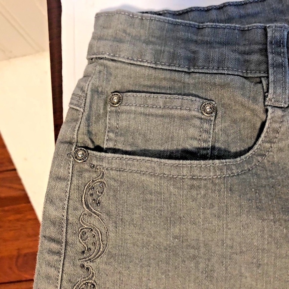 Cos Jeans Sz 12 P Gray Bling down Side Jeans buckl - Picture 7 of 7